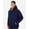 thumbnail image 2 of North End 88159 Men's Glacier Insulated Three-Layer Fleece Soft Shell Hood Jacket with Detachable Hood-Classic Navy-3XL, 2 of 5