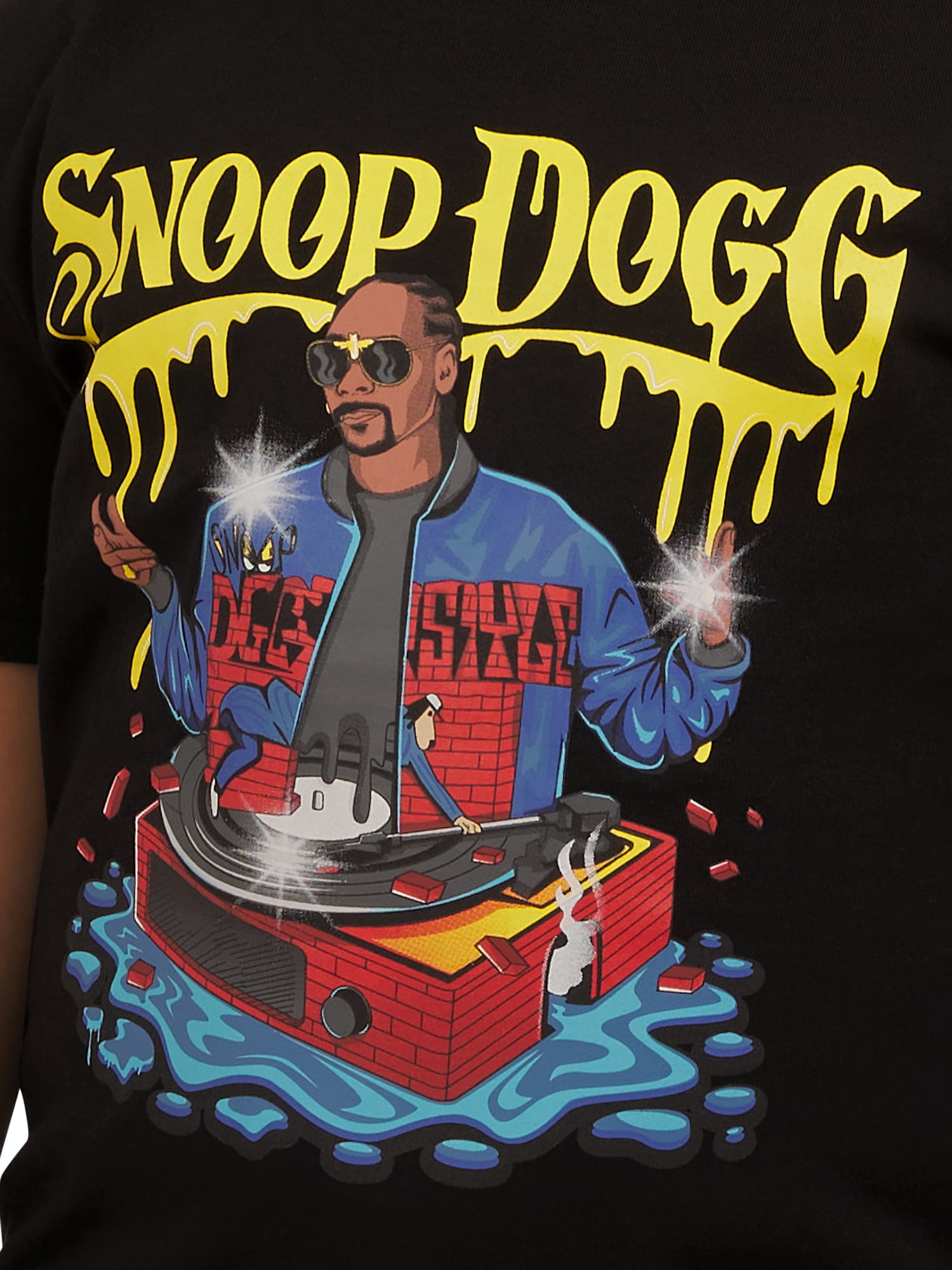 Dogg Supply Boys Short Sleeve Turntable Drip Graphic T-Shirt, Sizes XS-XXL