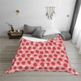 thumbnail image 6 of KLL Strawberry And Flowers Print Fleece Throw Blanket, Horizontal Fleece Bedding Cute Soft Blankets Comfy Fleece Flannel Plush Home Decor for Couch & Bed -40"x30", 6 of 9