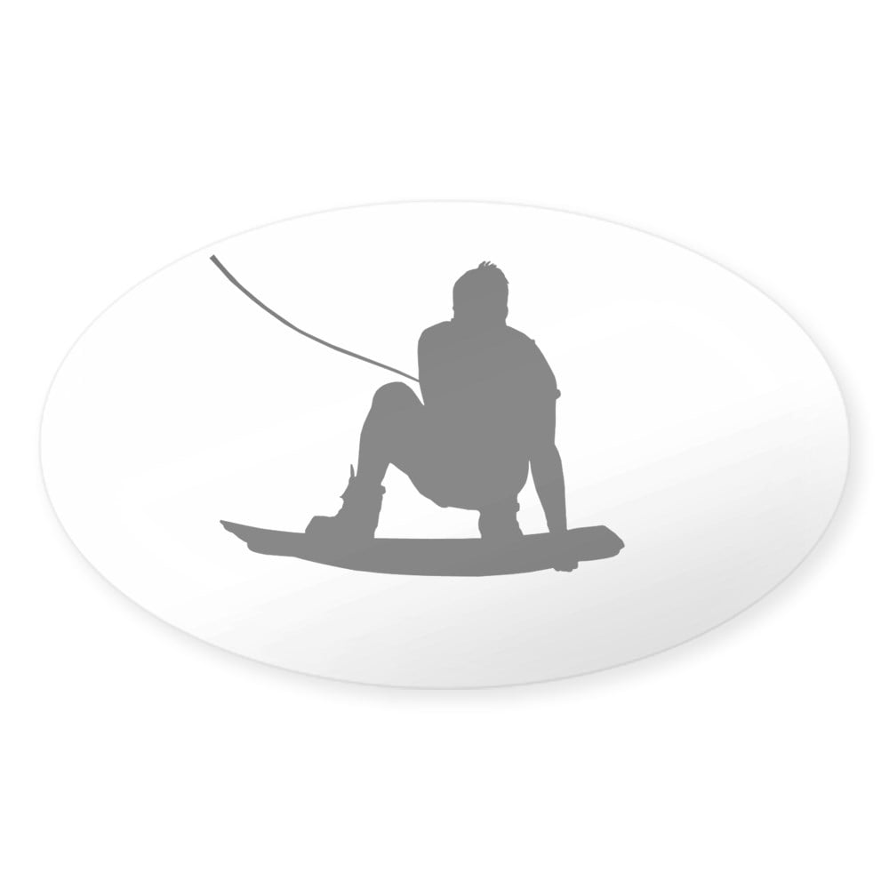 CafePress Wakeboard Air Method Grab Sticker (Oval)