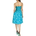 thumbnail image 3 of HAPPY BAY Women's Summer Boho Beach Smocked Mini Flowy Dress Tube Top Strapless Dresses for Women One Size Sky, Floral, 3 of 3