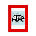 thumbnail image 1 of Black Animal Bear Outline Natural Picture Display Art Red Photo Frame, 1 of 4