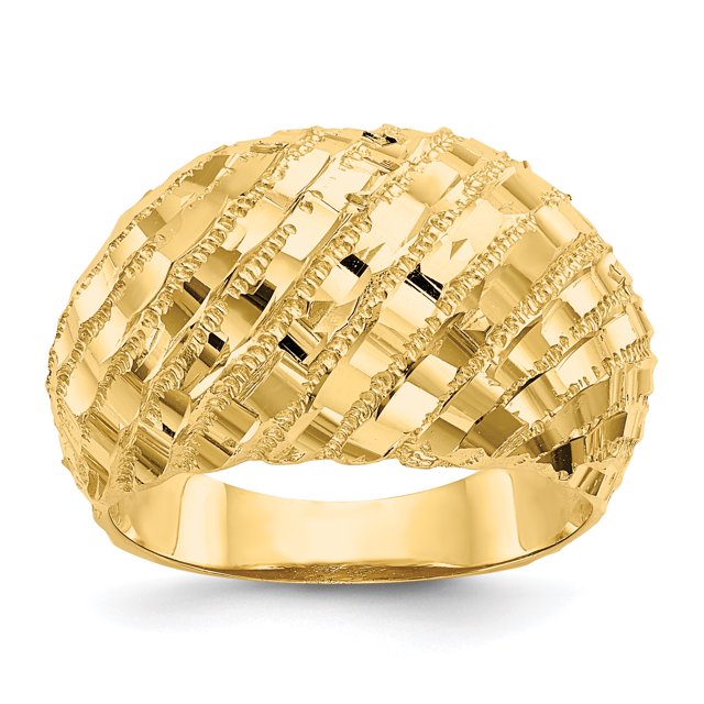 Bague Dôme en Or Jaune 14k