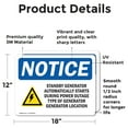 thumbnail image 2 of (2 Pack) Standby Generator Automatically Sign, 2 of 7
