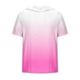 thumbnail image 3 of UVEASISHA Short Sleeve Hoodie Men Graphic,Men's Gradient Color Hoodie Workout Gym Sweatshirt Muscle Fit Fashion Athletic Hoodies Pullover Hooded T-Shirts 2024 Pink, 3 of 4
