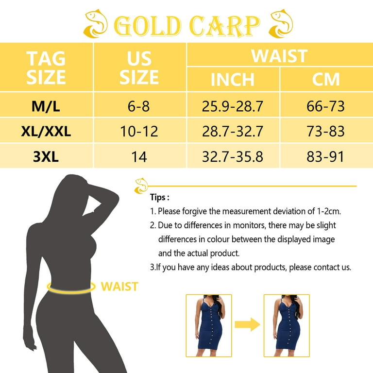 GOLD CARP Shapewear Women High Waist Tummy Control Body