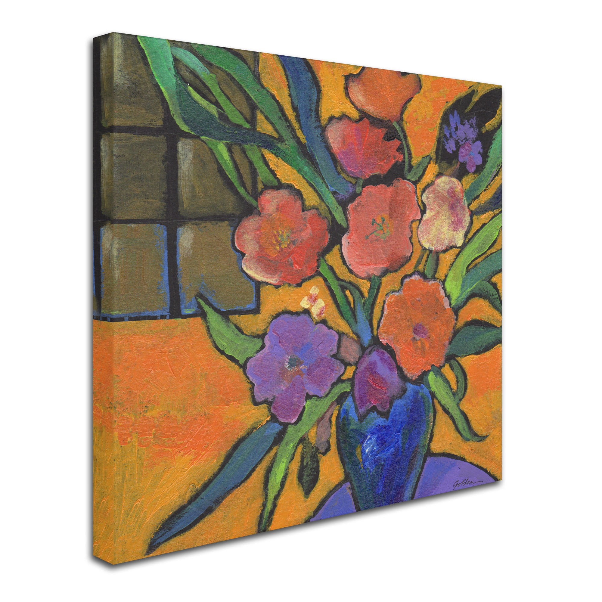 Trademark Fine Art "The Purple Table" Canvas Art by Sheila Golden