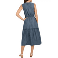 thumbnail image 2 of Lands' End Ladies' Tiered Midi Dress Blue XS, 2 of 2