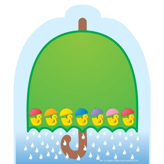SHAPES ETC. Large Notepad - Umbrella/Rain