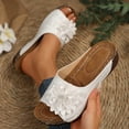 thumbnail image 6 of Women Slipper Slides Sandals Casual Soft Women'S Stylish Opentoe With Top And Flower Slippers Are Comfortable Shoes With Temperament White CN:43/US:9.5, 6 of 9