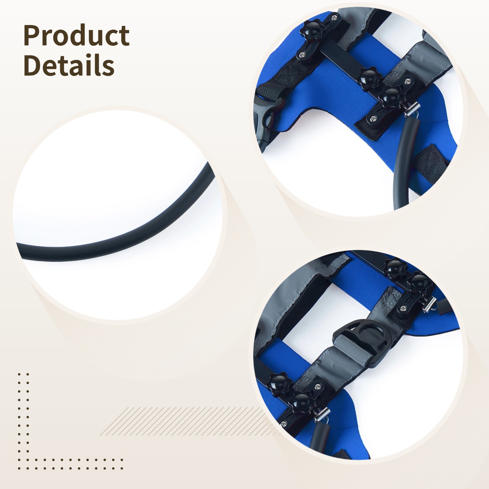 Halo Harness for Blind Dogs, Protective Dog Collar with Adjustable Strap, Blue Blind Dog Protection Halo, Comfortable, Lightweight, Ideal for Dogs 4-10kg, Neck Size 28-40cm