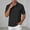 Black, variant on Adult Mens Polo T Shirts Short Sleeve Button Tee Shirt Basic White TShirt Men