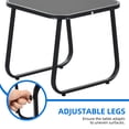 thumbnail image 7 of Dextrus 3-Piece Outdoor Patio Bistro Furniture Set, Rocking Chair Set - 2 Rocking Chairs with Glass Coffee Table - Black, 7 of 7
