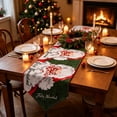 thumbnail image 5 of Christmas Table Runner, Vintage Santa Claus Printed Table Runner with Black Tassel Tip 丨 Holiday Dining Table Kitchen Family Xmas Party Decor, 91"x13", 5 of 9