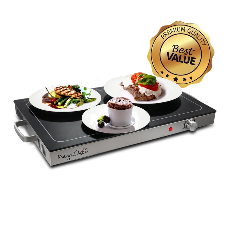 MegaChef 14" Electric Warming Tray, Adjustable Temperature photo 3