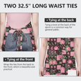 thumbnail image 6 of Pioneer Flower Floral Print Pattern Apron for Women and Men, Cotton Linen Waterproof with Pockets, Adjustable, 33x27 Inch for Kitchen, Gardening, BBQ, Salon, 6 of 6
