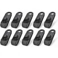 thumbnail image 1 of Paquete de 10 clips para lona para tienda de campaña y toldo con abrazadera de plástico instantánea para lonas, camping, caravana, cobertizo, negro, 1 of 5