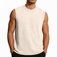 thumbnail image 2 of Domuza Acid Wash Tank Tops for Men Vintage Distressed Washed Sleeveless Tee Shirts Summer Workout Loose Fit Muscle Shirts Complexion L, 2 of 6
