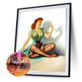 thumbnail image 1 of Cuadros Decorativos Sexy Girl 5D DIY Diamond Painting Kits Full Round Drill Wall Art Decor (A6000) Ehuebsd embutido en tela, 1 of 8