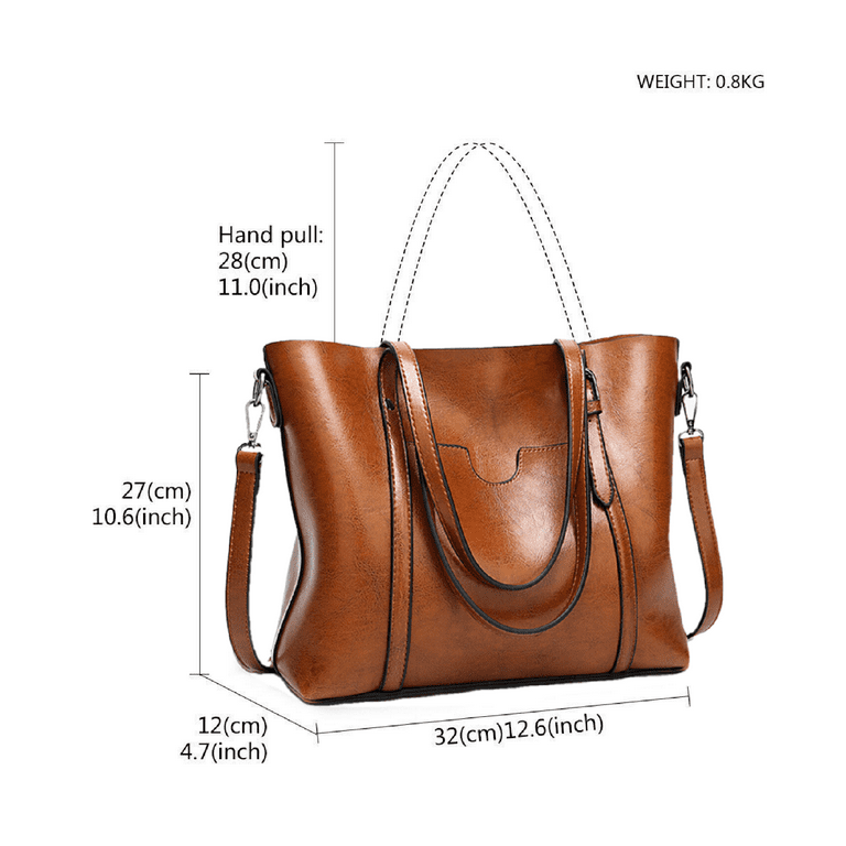 Fashion Leather Handbag for Women, Cross Strap, Large, Zipper
