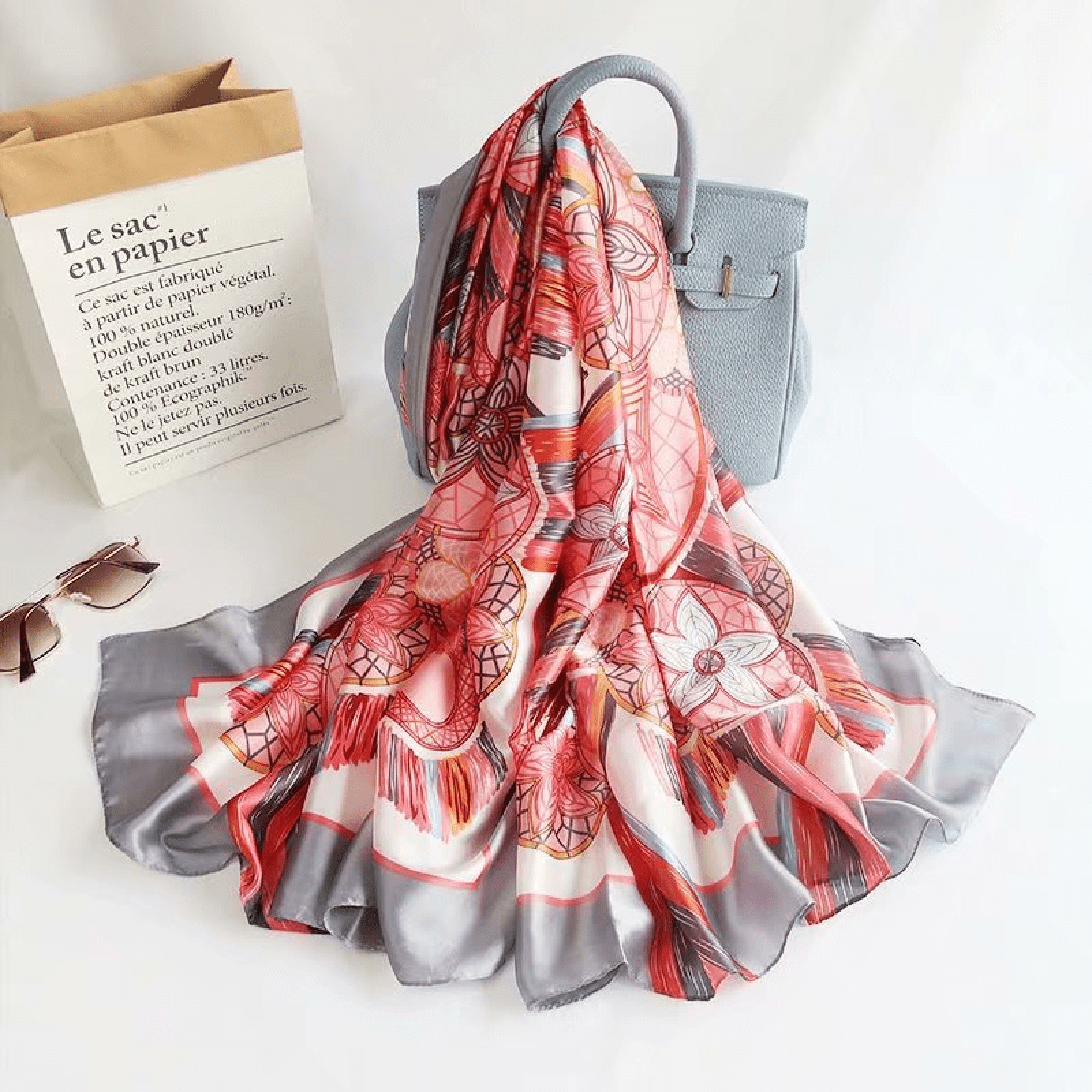 YMXHHB Silk Scarf 100% Mulberry Silk Fashion Scarves Long Lightweight Shawl  Wrap (6710 Red) at  Women's Clothing store