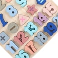 thumbnail image 5 of figatia Wooden Puzzle Board Toys Brain Teaser Early Education Toy Developmental Teaching 1 to 20 Numbers, 5 of 5