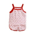 thumbnail image 2 of TAGOLD Kids Toddler Casual 2 Piece Outfits Set,Boys Girls Summer Sleeveless Tank Sets,Children's Sleeveless Camisole Loose Shorts Mid Size Children's Casual Two-piece Set,1 Years, 2 of 3