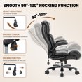 thumbnail image 6 of Qusaphy 800lbs Big and Tall Office Chair, Ergonomic Executive Chair with Reclining Backrest, Spring Cushion Seat, Lumbar Support & Ergonomic Armrests for Home Office and Conference Room, 6 of 12