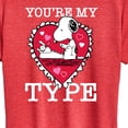 thumbnail image 3 of Peanuts - You're My Type - Women's Short Sleeve Graphic T-Shirt, 3 of 6