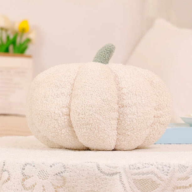 Cojines decorativos en forma de calabaza para otoño - Cojín relleno suave de 20x12 cm para sofá, casa, oficina - Naranja, blanco, amarillo, marrón, verde