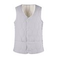 thumbnail image 4 of AOMPMSDX Women's Outerwear Vests Women's Autumn And Winter Sleeveless Thickened Warm Button Vest Cotton Jacket Women's Short Lamb Plush Thickened Vest XL Grey, 4 of 4
