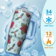 thumbnail image 4 of 30 oz Christmas Stocking Santa Tumbler with Handle and Straw, Stainless Steel Double Wall Cup 30 oz, Leak Proof Holiday Mug, Winter Gift, 4 of 5