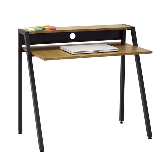 Safco Writing Desk - Natural/Black, 34.25" High, Adult