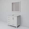 thumbnail image 5 of Lexora Home Jacques 36" Carrara Marble Top Single Vanity in White, 5 of 9