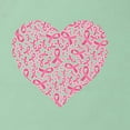 thumbnail image 5 of Wild Bobby, Pink Ribbon Heart, Breast Cancer Awareness, Women Slim Fit Junior Tee, Mint, XX-Large, 5 of 5