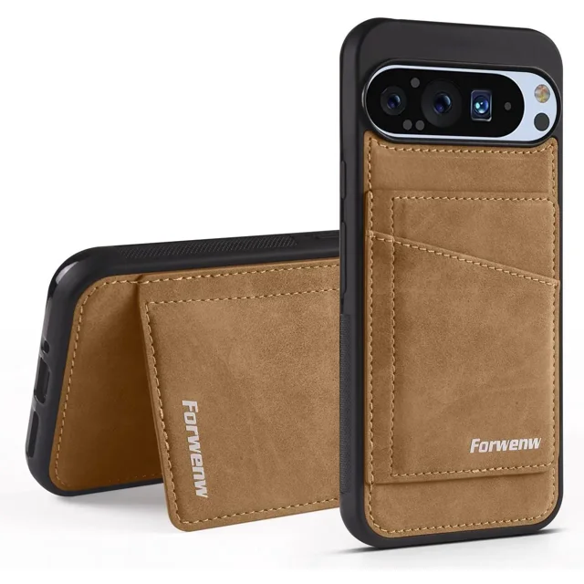 Étui pour Google Pixel 9A 5G en Cuir PU Premium avec Porte-Cartes Support Magnétique Antichoc Portefeuille Rabattable