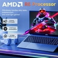 thumbnail image 2 of 15.6" FHD Business Laptop, AMD Ryzen 5(Beat i3-1215U, 4 Cores Up to 3.7GHz), 32GB DDR4 RAM, 1TB SSD, Backlit Keyboard, Fingerprint Login, Wi-Fi 5, Windows 11, Webcam, 65W Type-C, Rose Gold, 2 of 7