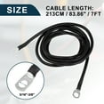 thumbnail image 3 of Car Marine Battery Inverter Cable 5/16"-3/8" 7ft Battery Copper Wire Black, 3 of 7