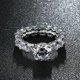 thumbnail image 4 of Anillo de cobre para mujer, señora y niña, decoración con circonita, forma de corazón, chapado redondo, joyería (#8), 4 of 5