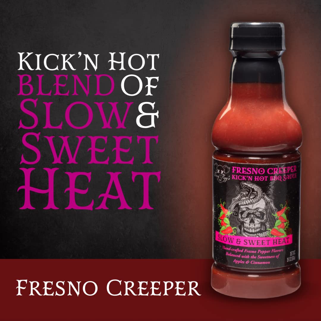 Tony Pigg's Kick'n Hot BBQ Sauce Gift Set - (3-19oz Bottles - Fresno Reaper, Ghost, Creeper Flavors) - Hand-Crafted Spicy Barbecue Sauce made w real hot peppers and Nothing Artificial - image 4 of 5