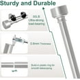 thumbnail image 3 of Brushed Nickel Curtain Rods for Windows 66 to 120 Inch(5.5-10ft), 1 Inch Diameter Heavy Duty Curtain Rod, Adjustable Decorative Drapery Poles 36-120", Satin Nickel, 3 of 14