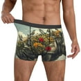 thumbnail image 2 of Salouo Floral Rhino With Birds Print Men's Boxer Briefs,Breathable Underwear Elastic Waistband Briefs for Men -Large, 2 of 8