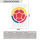 thumbnail image 3 of Bandera de la selección nacional de fútbol de Colombia (31,7 x 45,7 cm), 3 of 5