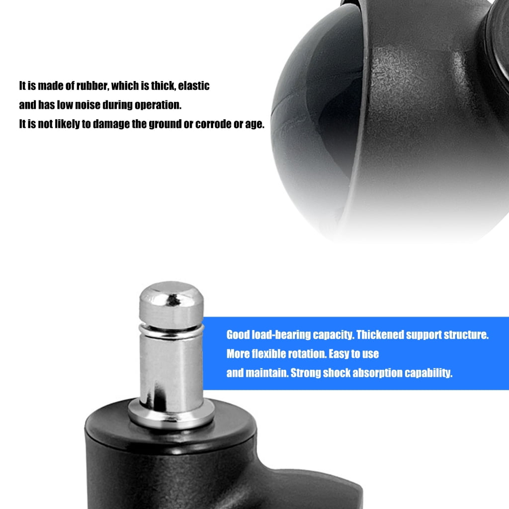 WINDLAND Office Computer Chair Wheel 360 Degree Swivels Rollers Heavy Duty Swivels Castor Furniture Wheel Roller Easy to Install
