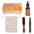 thumbnail image 2 of Men's Beard Kit Beard Brush Beard Care Oil Beard Pen Beard Comb Beard Grooming Kit 30ml, 2 of 5