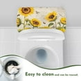 thumbnail image 4 of ZIATUBLE Sunflower Dragonfly Toilet Tank Top Cover Dustproof Toilet Protective Cover with Elastic Bottom Toilet Top Cover Tank Lid Easy to Install Toilet Tank Lid Covers for Bathroom, 4 of 5