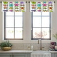 thumbnail image 4 of LALILO Kitchen Curtain Valance Standing Sunrise Seaside Rod Pocket Window Curtain 52"x 18" Set of 2, 4 of 7