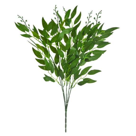PPKVUFD Artificial Plants Salix Leaves Branches, 1Pcs 20.5" Tall Army Green Fake Willow Greenery Filler Decor w/Stems, Lifelike Texture Plant Decor for Wedding Bouquets/Table Centerpieces Office