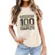 thumbnail image 2 of Camiseta informal de mujer con estampado de corazones de San Valentín, cuello redondo y manga corta: tejido suave, diseño adorable para San Valentín o para el día a día, 2 of 5