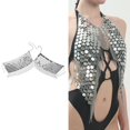 thumbnail image 3 of Body Chain Tank Top arnés de Cintura cuello Halter plata Hugo, 3 of 8